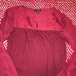 Red lucky brand shirt